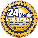 All Repairs Backed By 24 Months/24,000 Miles Nationwide Warranty
